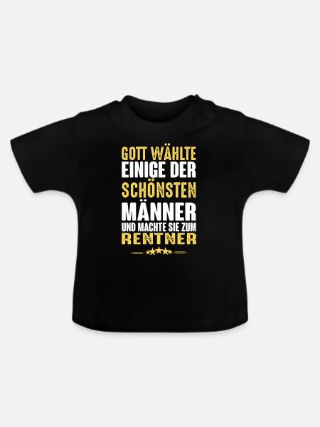 Rentner - Rentner - Baby Bio-T-Shirt mit Rundhals - Schwarz