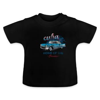 Kuba - Baby Bio-T-Shirt mit Rundhals - Schwarz - Vorne