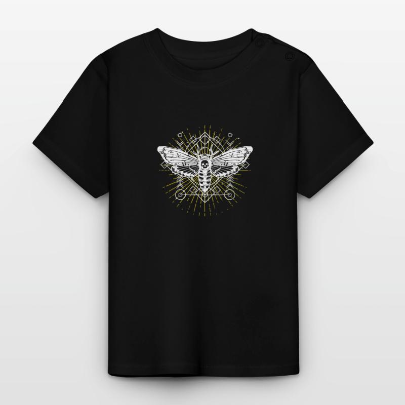 Moth Moth Moth Moon Phases Gothic Gift Idea Baby Organic T-Shirt with Round Neck