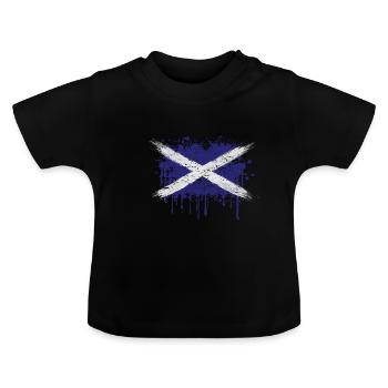 Écosse - T-shirt bio col rond Bébé - noir - Devant