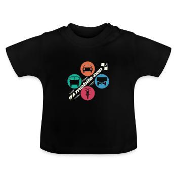 IFA mobile DDR - Design rétro - Ostalgie - T-shirt bio col rond Bébé - noir - Devant