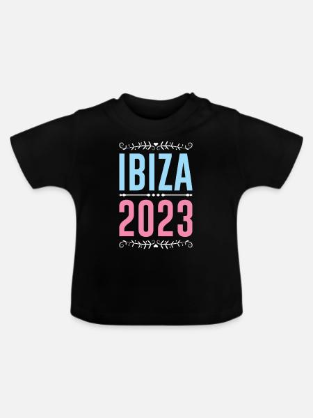 Ibiza 2023 - Baby Bio-T-Shirt mit Rundhals - Schwarz