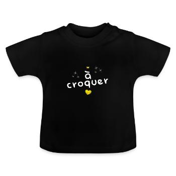 Bébé A Croquer - T-shirt bio col rond Bébé - noir - Devant