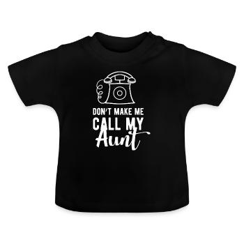 Baby Baby Faster Moster Birth Birthday Gift - Baby Organic T-Shirt with Round Neck - black - Front