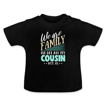 Cousin - Baby Bio-T-Shirt mit Rundhals - Schwarz - Vorne