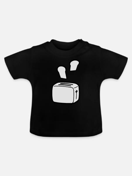 toast - Baby Bio-T-Shirt mit Rundhals - Schwarz