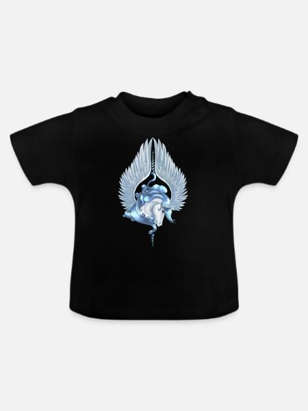Pegasus 14 - Baby Bio-T-Shirt mit Rundhals - Schwarz