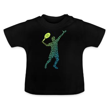 Padel Tennis Padel Tennis Garçons Padel Joueur de Padel - T-shirt bio col rond Bébé - noir - Devant