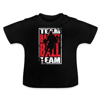 Joueur de basket-ball - T-shirt bio col rond Bébé - noir - Devant