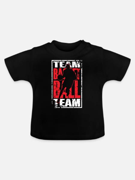 Basketball Basketballer - Baby Bio-T-Shirt mit Rundhals - Schwarz