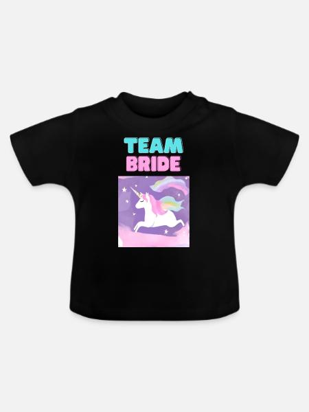 TEAM Bride - Junggesellinenabschied - Baby Bio-T-Shirt mit Rundhals - Schwarz