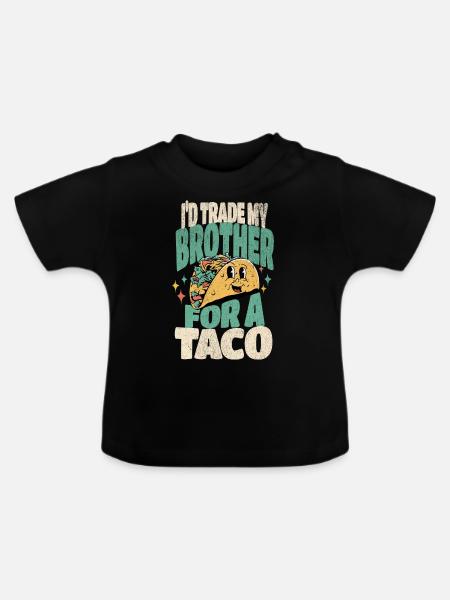 Taco - Baby Bio-T-Shirt mit Rundhals - Schwarz
