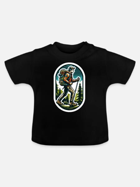 Wanderlust Adventure - Baby Bio-T-Shirt mit Rundhals - Schwarz