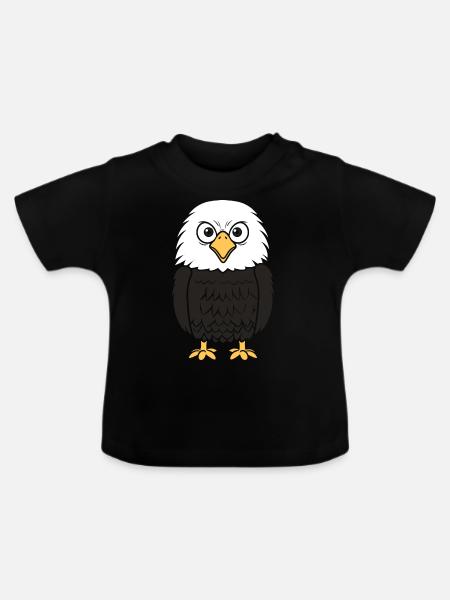 Adler-Vogel - Baby Bio-T-Shirt mit Rundhals - Schwarz