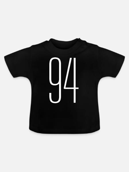 94 - Baby Bio-T-Shirt mit Rundhals - Schwarz