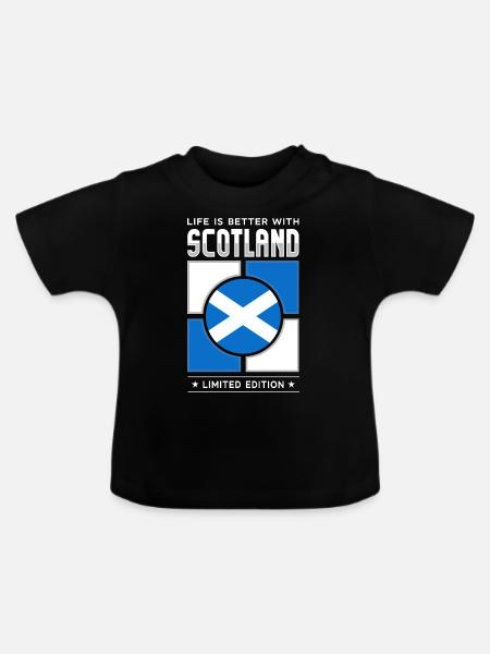 Scotland - Baby Bio-T-Shirt mit Rundhals - Schwarz
