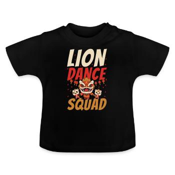 Escouade de danse du lion Nouvel An chinois - T-shirt bio col rond Bébé - noir - Devant