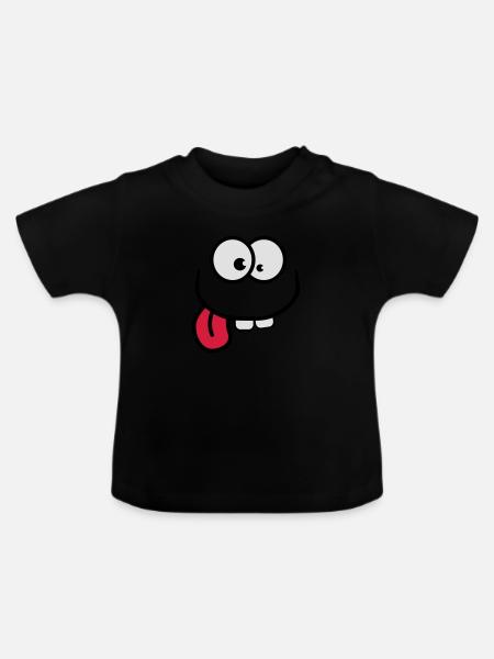 verrückt - Baby Bio-T-Shirt mit Rundhals - Schwarz