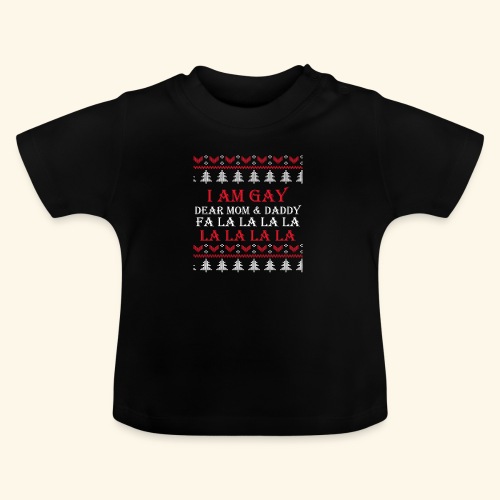 Gay Christmas sweater - Ekologiczna koszulka niemowlęca z okrągłym dekoltem