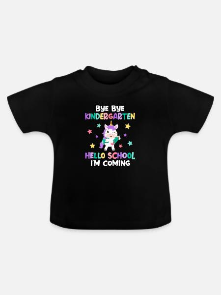 Schule 1. Klasse Einschulung - Baby Bio-T-Shirt mit Rundhals - Schwarz