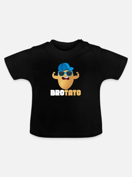Brotato Vegetable Potato - Baby Bio-T-Shirt mit Rundhals - Schwarz