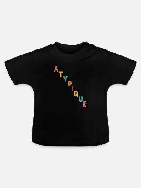 Atypisch - Baby Bio-T-Shirt mit Rundhals - Schwarz