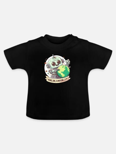 Die Zukunft der Intelligenz - Baby Bio-T-Shirt mit Rundhals - Schwarz