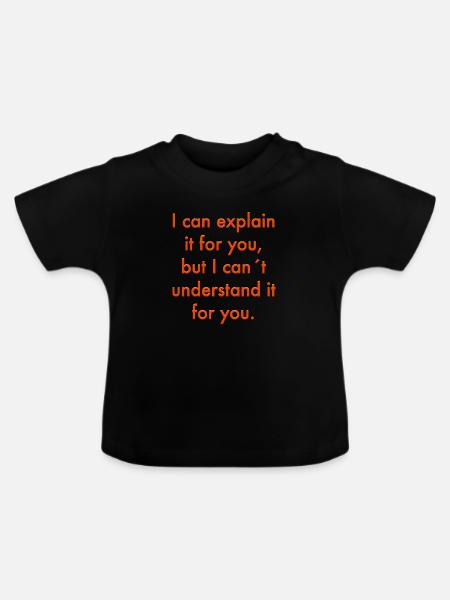 i can explain - Baby Bio-T-Shirt mit Rundhals - Schwarz
