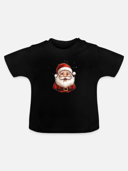 Santa Claus - Baby Bio-T-Shirt mit Rundhals - Schwarz