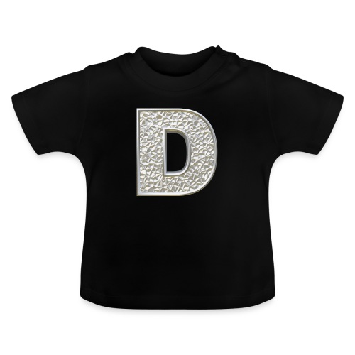 D, letter, letter D, initial, initial D, monogram, - Baby Bio-T-Shirt mit Rundhals