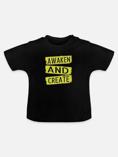 gift idea enlightenment quotes - Baby Bio-T-Shirt mit Rundhals - Schwarz