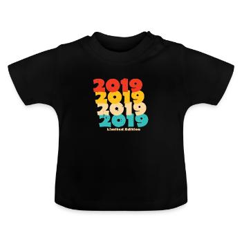 2019: Limited Edition - 5th Anniversary - Baby Organic T-Shirt with Round Neck - black - Front