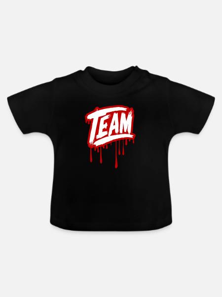 Team Graffiti - Baby Bio-T-Shirt mit Rundhals - Schwarz