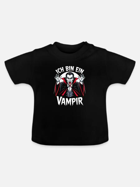 Vampir Kostüm Blutsauger Halloween Grusel - Baby Bio-T-Shirt mit Rundhals - Schwarz