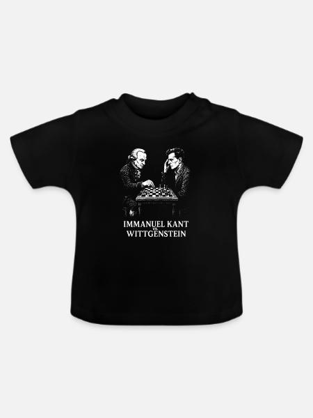 Kant vs Wittgenstein Schachduell - Baby Bio-T-Shirt mit Rundhals - Schwarz