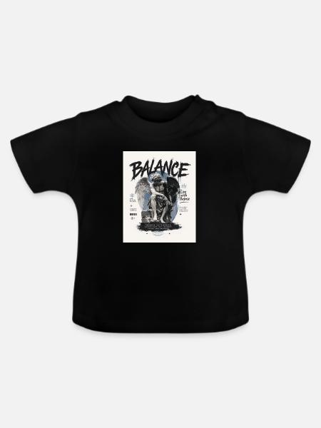 Balance - Baby Bio-T-Shirt mit Rundhals - Schwarz