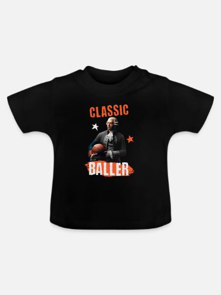 CLASSIC BALLER - Baby Bio-T-Shirt mit Rundhals - Schwarz