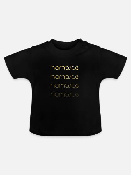 Namaste - Baby Bio-T-Shirt mit Rundhals - Schwarz