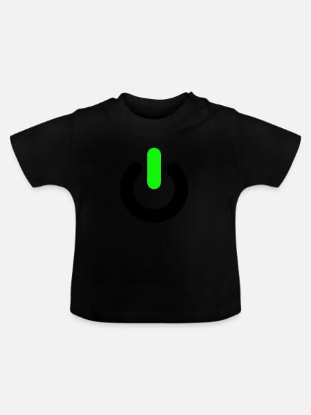 Schalter - Baby Bio-T-Shirt mit Rundhals - Schwarz