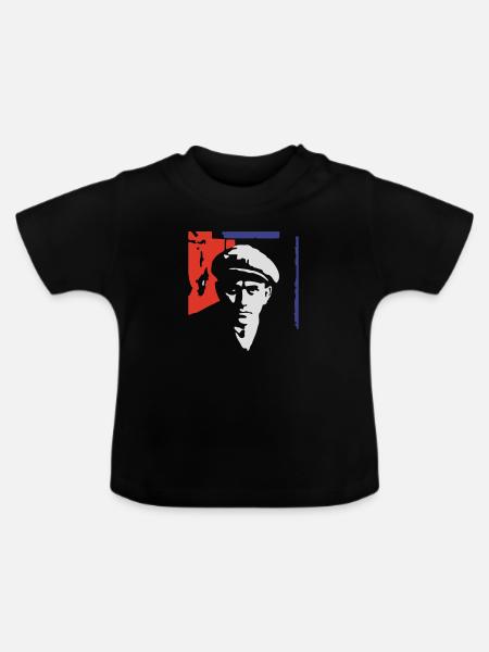 majakovskij1_3c_ge - Baby Bio-T-Shirt mit Rundhals - Schwarz