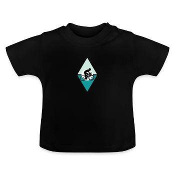 Cycling Cycling Route Cycling - Baby Organic T-Shirt with Round Neck - black - Front