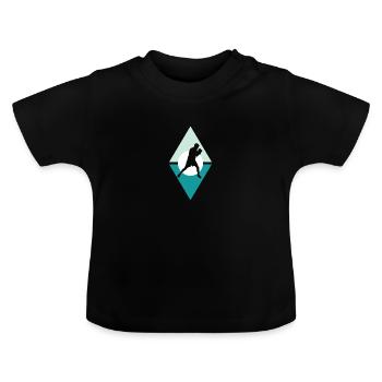 Gants de boxe - T-shirt bio col rond Bébé - noir - Devant