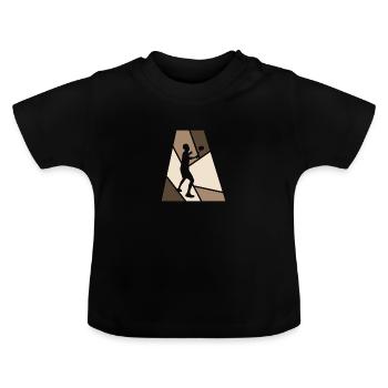 Drop Badminton Player Smash - T-shirt bio col rond Bébé - noir - Devant