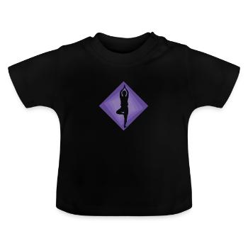 Vinyasa Mantra Barre - Baby Bio-T-Shirt mit Rundhals - Schwarz - Vorne