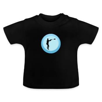 Crosse Lacrosse Sticks - T-shirt bio col rond Bébé - noir - Devant