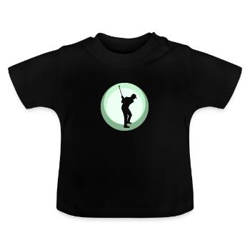 Golf Golfer Putting - T-shirt bio col rond Bébé - noir - Devant