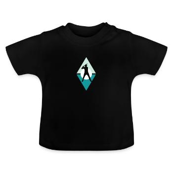 Baseball Catcher Baseball - Baby Bio-T-Shirt mit Rundhals - Schwarz - Vorne