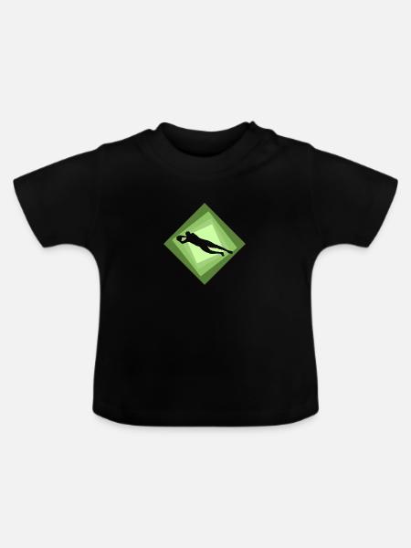 Kicken Verteidiger - Baby Bio-T-Shirt mit Rundhals - Schwarz
