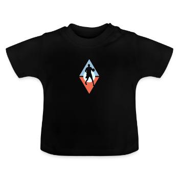 Basketball Dunk - Baby Organic T-Shirt with Round Neck - black - Front