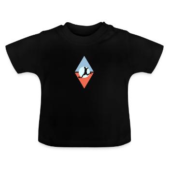 Soccer Soccer Defender - Baby Organic T-Shirt with Round Neck - black - Front